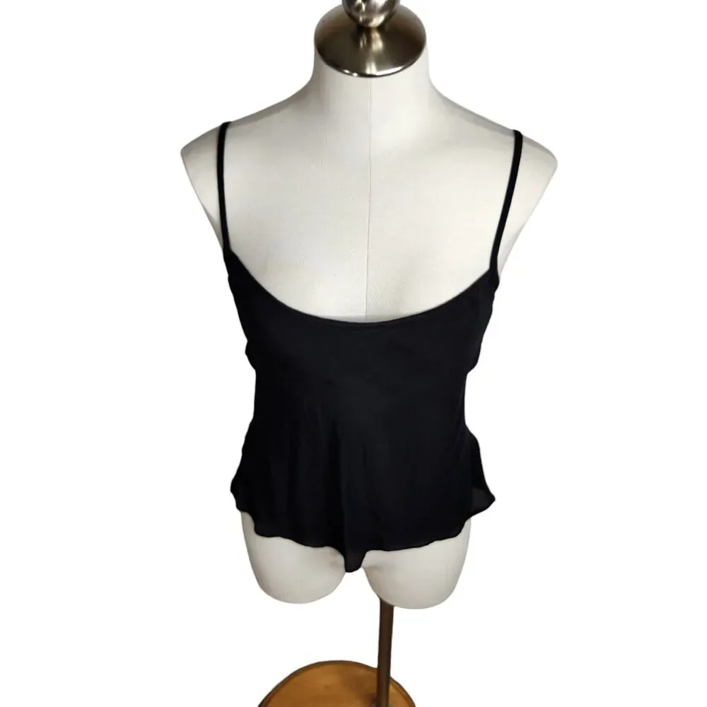 J. Crew‎ Womens Size 6 Camisole Black Viscose Adjustable Strap Layering